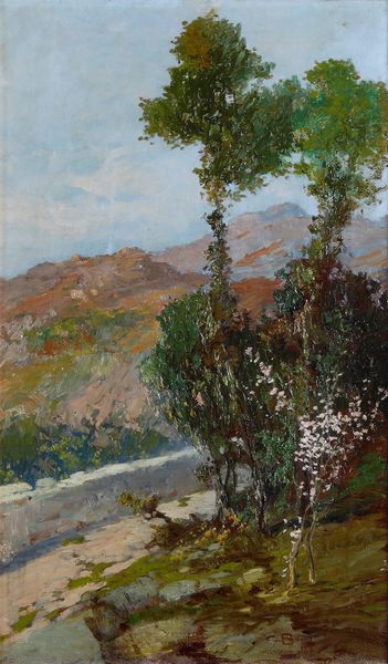 Cesare Bentivoglio, Attribuito a : Primavera in montagna  - Asta Dipinti del XIX-XX secolo - Associazione Nazionale - Case d'Asta italiane