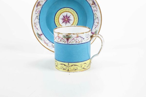 Tazza con piattino<BR>Francia, Manifattura di Svres, fine del XVIII secolo  - Asta Ceramiche - Associazione Nazionale - Case d'Asta italiane