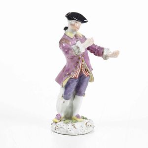 Figurina<BR>Meissen, 1750 circa  - Asta Ceramiche - Associazione Nazionale - Case d'Asta italiane