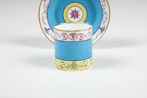 Tazza con piattino<BR>Francia, Manifattura di Svres, fine del XVIII secolo  - Asta Ceramiche - Associazione Nazionale - Case d'Asta italiane