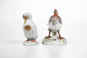 Figura di papera<BR>Meissen, XX secolo  - Asta Ceramiche - Associazione Nazionale - Case d'Asta italiane