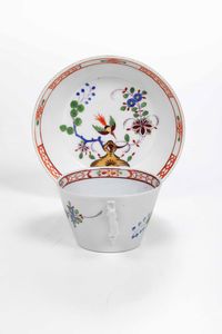 Tazza con piattino<BR>Meissen, 1816-1824  - Asta Ceramiche - Associazione Nazionale - Case d'Asta italiane