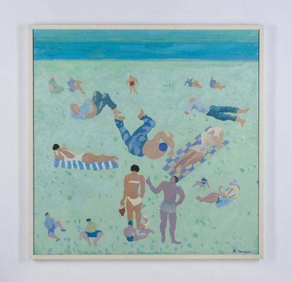 MANGINI ATTILIO (1912 - 2004) : Spiaggia in Liguria.  - Asta Asta 418 | ARTE MODERNA E CONTEMPORANEA Online - Associazione Nazionale - Case d'Asta italiane