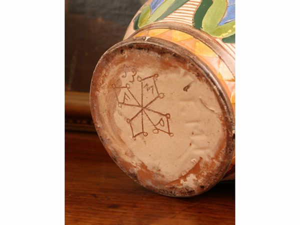 Raro vaso in terracotta invetriata, Fabbrica Maioliche Pisane  - Asta Due collezioni pisane - Associazione Nazionale - Case d'Asta italiane