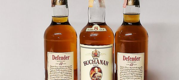 Buchanan 8 Years, Defender 12 Yeras, Scotch Whisky  - Asta Sunset Spirits - Associazione Nazionale - Case d'Asta italiane