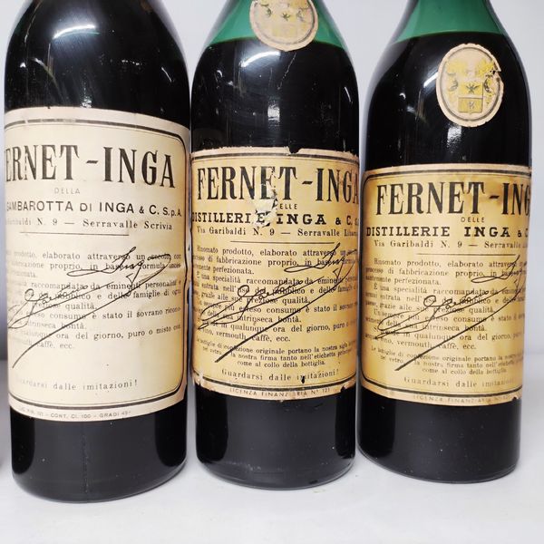 Collezione Fernet Inga, Liquore  - Asta Sunset Spirits - Associazione Nazionale - Case d'Asta italiane