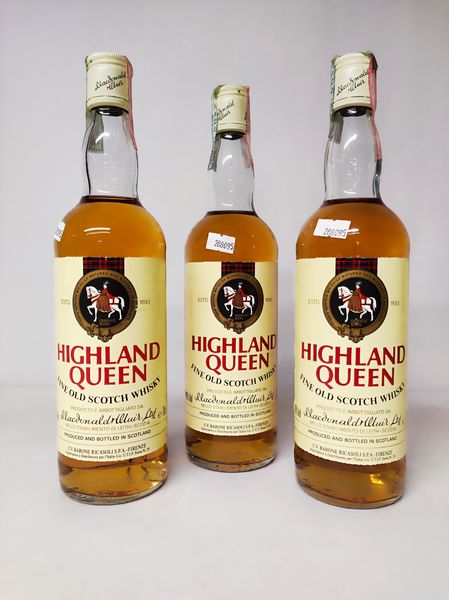 Highland Queen, Fine Old Scotch Whisky  - Asta Sunset Spirits - Associazione Nazionale - Case d'Asta italiane