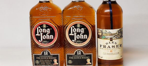 Long John 12 Years, Glen Fraser 8 Years, Scotch Whisky  - Asta Sunset Spirits - Associazione Nazionale - Case d'Asta italiane