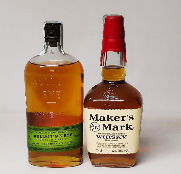 Maker's Mark, Bulleit 95 Rye, Bourbon Whiskey  - Asta Sunset Spirits - Associazione Nazionale - Case d'Asta italiane