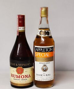 Rumona Liqueur, Appleton Spacial Jamaica Rum  - Asta Sunset Spirits - Associazione Nazionale - Case d'Asta italiane