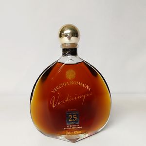 Vecchia Romagna Decanter 25 Anni, Brandy  - Asta Sunset Spirits - Associazione Nazionale - Case d'Asta italiane