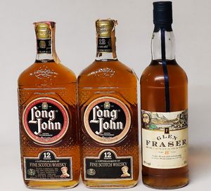 Long John 12 Years, Glen Fraser 8 Years, Scotch Whisky  - Asta Sunset Spirits - Associazione Nazionale - Case d'Asta italiane