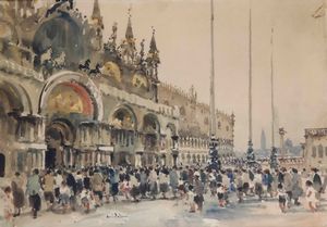 Giulio Falzoni - Veduta di Piazza San Marco