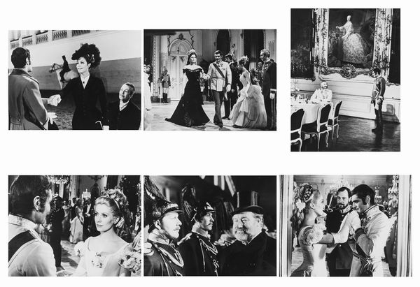 Anonimo : Omar Sharif, Catherine Deneuve, Ava Gardner e James Robertson Justice in Mayerling  - Asta Fotografia - Associazione Nazionale - Case d'Asta italiane