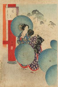 Lotto composto da sei incisioni di scuola Ukuyo-e. Giappone, periodo Meiji (1868-1912)  - Asta Incanti d'Asia - Associazione Nazionale - Case d'Asta italiane