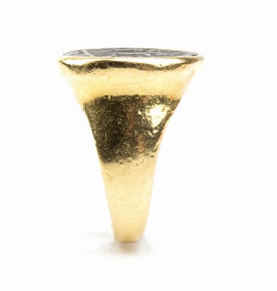 Anello in oro con moneta  - Asta Gioielli, orologi, argenti e penne - Associazione Nazionale - Case d'Asta italiane