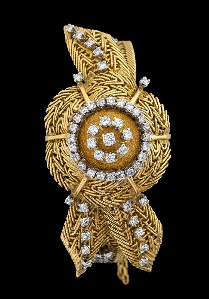 JAEGER LE COULTRE: orologio da polso lady oro e diamanti - 1957  - Asta Gioielli, orologi, argenti e penne - Associazione Nazionale - Case d'Asta italiane