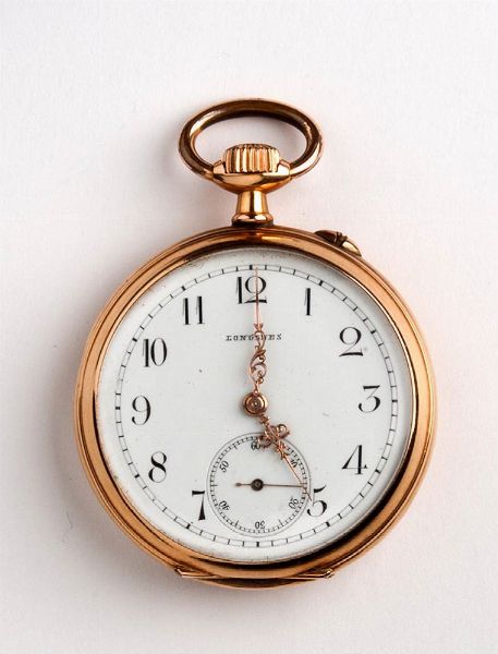 LONGINES : orologio da tasca in oro 18K -  1890-1900  - Asta Gioielli, orologi, argenti e penne - Associazione Nazionale - Case d'Asta italiane