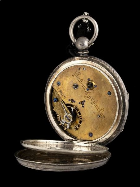 Orologio da tasca inglese in argento, cronografo 1/5 centre seconds – Chester 1878  - Asta Gioielli, orologi, argenti e penne - Associazione Nazionale - Case d'Asta italiane