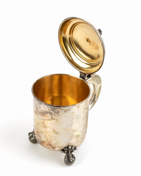 Tankard italiano in argento - Milano 1935-1945, argentiere MALINVERNI UMBERTO  - Asta Gioielli, orologi, argenti e penne - Associazione Nazionale - Case d'Asta italiane