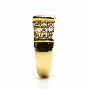 Anello in oro e diamanti  - Asta Gioielli, orologi, argenti e penne - Associazione Nazionale - Case d'Asta italiane