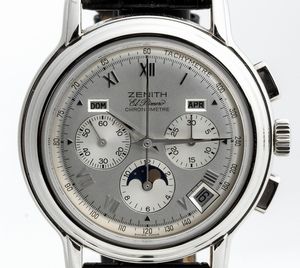 ZENITH EL PRIMERO CHRONOMASTER: Calendar Moonphase full set, ref. 01.0240.410  - Asta Gioielli, orologi, argenti e penne - Associazione Nazionale - Case d'Asta italiane