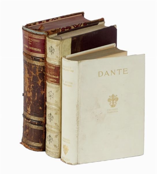 DANTE ALIGHIERI : La Divina Commedia.  - Asta Autografi e manoscritti, Futurismo, libri del Novecento e libri d'artista [Parte I] - Associazione Nazionale - Case d'Asta italiane