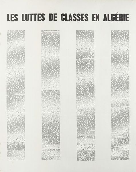 GUY-ERNEST DEBORD : Les Luttes de Classes en Algerie.  - Asta Autografi e manoscritti, Futurismo, libri del Novecento e libri d'artista [Parte I] - Associazione Nazionale - Case d'Asta italiane