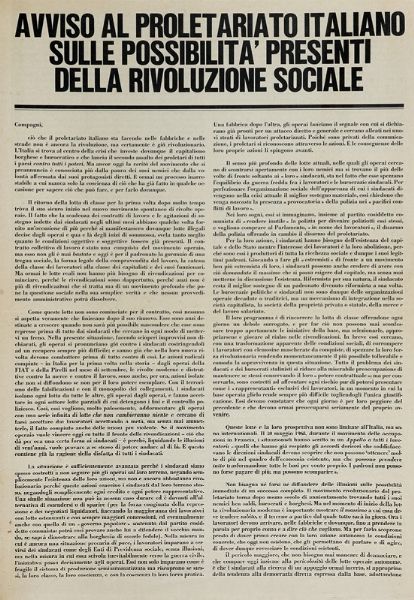 GIANFRANCO SANGUINETTI : Internazionale situazionista. Rivista della sezione italiana dell'I.S. N. 1 - Luglio 1969.  - Asta Autografi e manoscritti, Futurismo, libri del Novecento e libri d'artista [Parte I] - Associazione Nazionale - Case d'Asta italiane