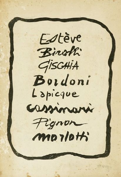 Estve, Birolli, Gischia, Bordoni, Cassinari, Pignon, Morlotti.  - Asta Autografi e manoscritti, Futurismo, libri del Novecento e libri d'artista [Parte I] - Associazione Nazionale - Case d'Asta italiane