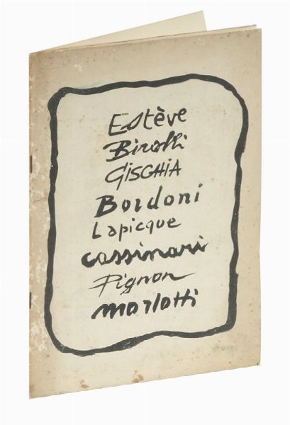 Estve, Birolli, Gischia, Bordoni, Cassinari, Pignon, Morlotti.  - Asta Autografi e manoscritti, Futurismo, libri del Novecento e libri d'artista [Parte I] - Associazione Nazionale - Case d'Asta italiane