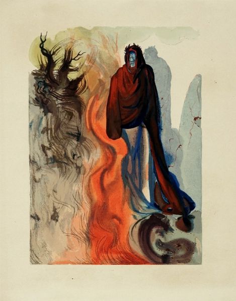 DANTE ALIGHIERI : La Divina Commedia. Illustrazioni di Dal.  - Asta Autografi e manoscritti, Futurismo, libri del Novecento e libri d'artista [Parte I] - Associazione Nazionale - Case d'Asta italiane