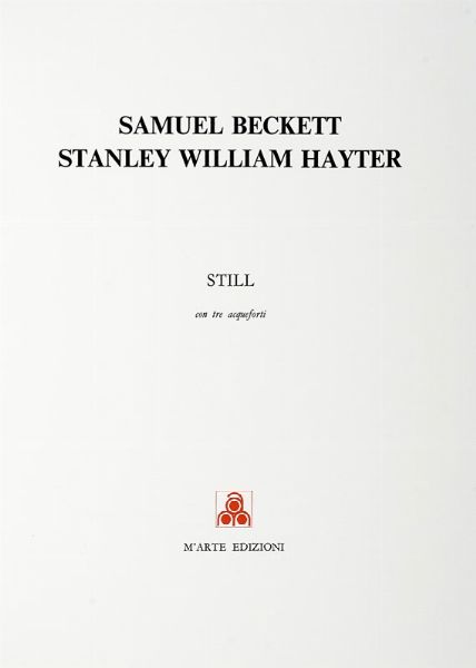 SAMUEL BECKETT : Still.  - Asta Autografi e manoscritti, Futurismo, libri del Novecento e libri d'artista [Parte I] - Associazione Nazionale - Case d'Asta italiane