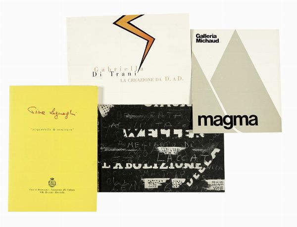 ROMANA LODA : Raccolta di 15 cataloghi di alcune delle artiste promosse da Romana Loda e 2 inviti alla famosa mostra Magma di Firenze del 1976.  - Asta Autografi e manoscritti, Futurismo, libri del Novecento e libri d'artista [Parte I] - Associazione Nazionale - Case d'Asta italiane