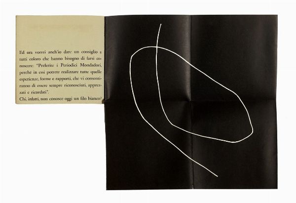 BRUNO MUNARI : Storia di un filo.  - Asta Autografi e manoscritti, Futurismo, libri del Novecento e libri d'artista [Parte I] - Associazione Nazionale - Case d'Asta italiane