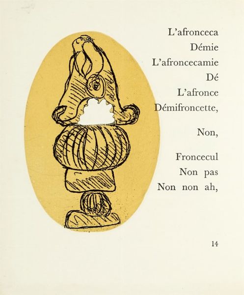 ANDR PIEYRE DE MANDIARGUES : Chapeaugaga, ovvero Academic Micmac.  - Asta Autografi e manoscritti, Futurismo, libri del Novecento e libri d'artista [Parte I] - Associazione Nazionale - Case d'Asta italiane