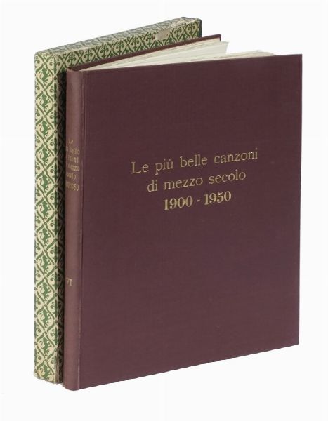 Franco Rognoni : Le pi belle canzoni di mezzo secolo 1900-1950. Illustrate da Franco Rognoni. Trascritte dal cav. Giovanni Botta.  - Asta Autografi e manoscritti, Futurismo, libri del Novecento e libri d'artista [Parte I] - Associazione Nazionale - Case d'Asta italiane