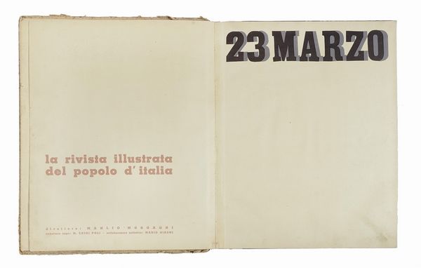 Mario Sironi : Viva il Duce. 23 marzo 1919.  - Asta Autografi e manoscritti, Futurismo, libri del Novecento e libri d'artista [Parte I] - Associazione Nazionale - Case d'Asta italiane