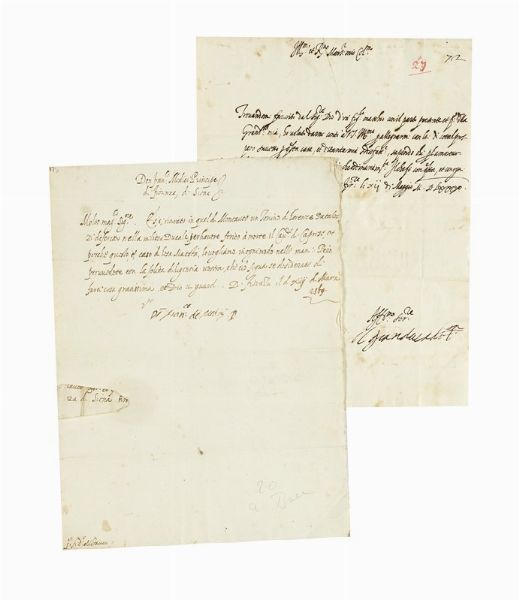 FRANCESCO I (DE) MEDICI : Lettera con firma autografa inviata al governatore di Siena.  - Asta Autografi e manoscritti, Futurismo, libri del Novecento e libri d'artista [Parte I] - Associazione Nazionale - Case d'Asta italiane