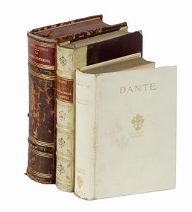 DANTE ALIGHIERI : La Divina Commedia.  - Asta Autografi e manoscritti, Futurismo, libri del Novecento e libri d'artista [Parte I] - Associazione Nazionale - Case d'Asta italiane