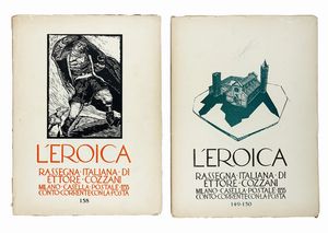 ETTORE COZZANI : L'Eroica. Rassegna italiana di Ettore Cozzani. Anno XIX-XX. N. 158.  - Asta Autografi e manoscritti, Futurismo, libri del Novecento e libri d'artista [Parte I] - Associazione Nazionale - Case d'Asta italiane