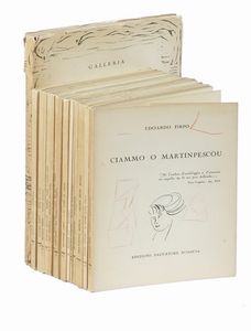 EDOARDO FIRPO : 14 volumi dai Quaderni di Galleria.  - Asta Autografi e manoscritti, Futurismo, libri del Novecento e libri d'artista [Parte I] - Associazione Nazionale - Case d'Asta italiane