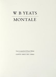 WILLIAM BUTLER YEATS - Poems [?] traduzione di Eugenio Montale.
