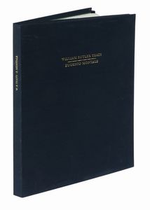 WILLIAM BUTLER YEATS : Poems [?] traduzione di Eugenio Montale.  - Asta Autografi e manoscritti, Futurismo, libri del Novecento e libri d'artista [Parte I] - Associazione Nazionale - Case d'Asta italiane