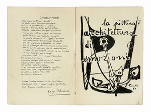 Estve, Birolli, Gischia, Bordoni, Cassinari, Pignon, Morlotti.  - Asta Autografi e manoscritti, Futurismo, libri del Novecento e libri d'artista [Parte I] - Associazione Nazionale - Case d'Asta italiane