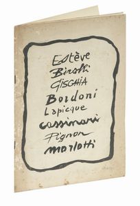 Estve, Birolli, Gischia, Bordoni, Cassinari, Pignon, Morlotti.  - Asta Autografi e manoscritti, Futurismo, libri del Novecento e libri d'artista [Parte I] - Associazione Nazionale - Case d'Asta italiane