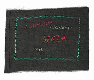 LAMBERTO PIGNOTTI : Senza. (Libro stoffa)  - Asta Autografi e manoscritti, Futurismo, libri del Novecento e libri d'artista [Parte I] - Associazione Nazionale - Case d'Asta italiane