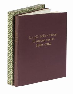 Franco Rognoni : Le pi belle canzoni di mezzo secolo 1900-1950. Illustrate da Franco Rognoni. Trascritte dal cav. Giovanni Botta.  - Asta Autografi e manoscritti, Futurismo, libri del Novecento e libri d'artista [Parte I] - Associazione Nazionale - Case d'Asta italiane