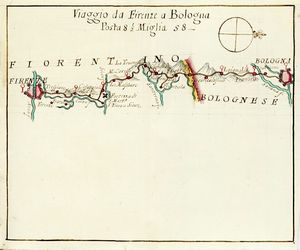 Viaggi d'Italia i pi frequentati, e particolarmente da chi viaggia per le Poste, le quali si distinguano dalla presente figura.  - Asta Autografi e manoscritti, Futurismo, libri del Novecento e libri d'artista [Parte I] - Associazione Nazionale - Case d'Asta italiane