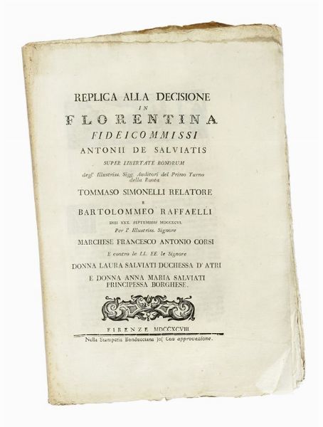 Lotto composto di 4 opere sulla Toscana e Firenze.  - Asta Libri a stampa dal XV al XIX secolo [Parte II] - Associazione Nazionale - Case d'Asta italiane